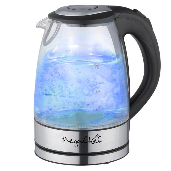 Picture of MegaChef 1.7-Liter Stainless Steel Electric Tea Kettle, Clear