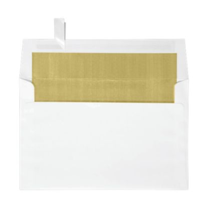 Picture of LUX Invitation Envelopes, A9, Peel & Press Closure, Gold/White, Pack Of 500