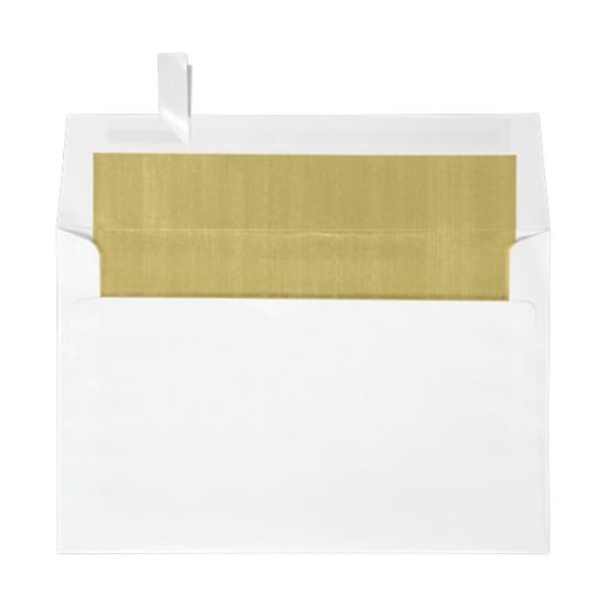 Picture of LUX Invitation Envelopes, A9, Peel & Press Closure, Gold/White, Pack Of 500