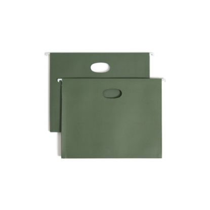 Picture of Smead Hanging Expanding File Pockets, 3 1/2in Expansion, Letter Size, Standard Green, Box Of 10