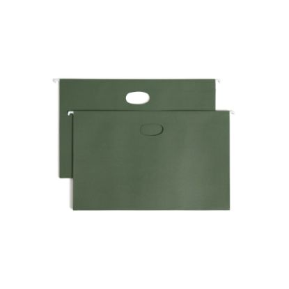 Picture of Smead Hanging Expanding File Pockets, 3 1/2in Expansion, Legal Size, Standard Green, Box Of 10