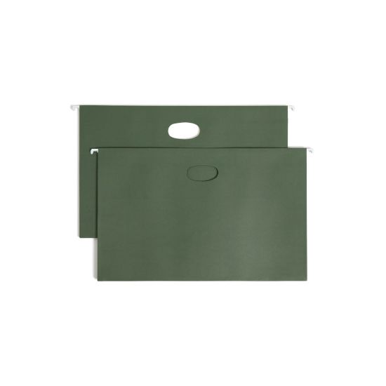 Picture of Smead Hanging Expanding File Pockets, 3 1/2in Expansion, Legal Size, Standard Green, Box Of 10