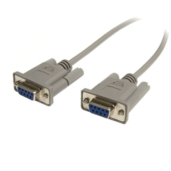 Picture of StarTech.com Cross Wired DB9 Serial Null Modem Cable - F/F - Serial/Null Modem Cable - 1 x DB-9, 1 x DB-9 - Serial/Null Modem Cable Crossover External - 25 ft