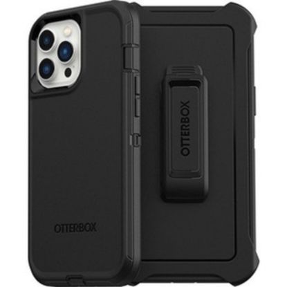 Picture of OtterBox Defender Rugged Carrying Case (Holster) Apple iPhone 13 Pro Max, iPhone 12 Pro Max Smartphone - Black