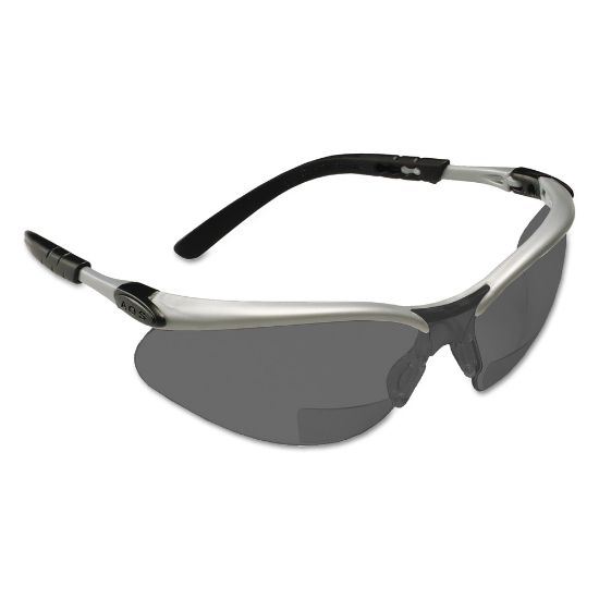 Picture of BX Safety Eyewear, Gray +2.0 Diopter Polycarbonate Hard Coat Lenses, Silver/Blk