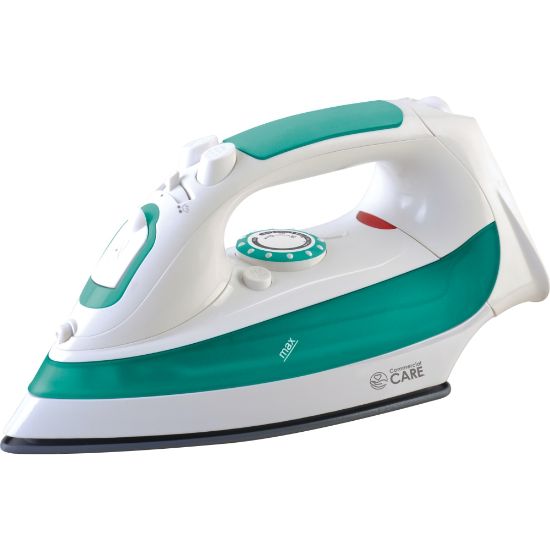 Picture of Commercial Care 1200W Steam Iron, 11-1/4inH x 5-1/2inW x 4-5/8inD, Green