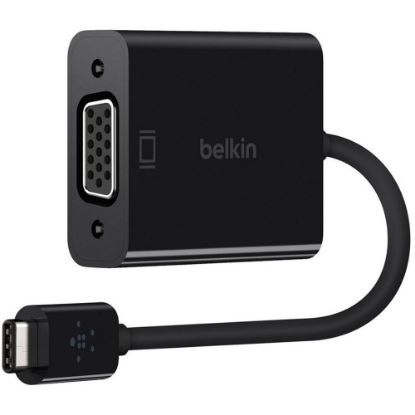 Picture of Belkin USB-C to VGA Adapter (For Business / Bag & Label) - USB Type C - 1 x VGA