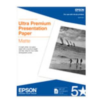 Picture of Epson Matte Paper, 17in x 22in, 103 (U.S.) Brightness, White, Pack Of 50 Sheets