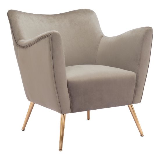 Picture of Zuo Modern Zoco Accent Chair, Taupe/Gold