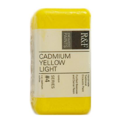 Picture of R & F Handmade Paints Encaustic Paint Cakes, 40 mL, Cadmium Yellow Light, Pack Of 2