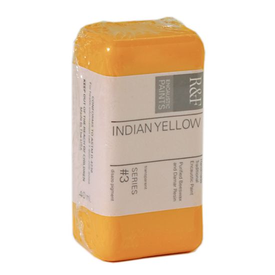 Picture of R & F Handmade Paints Encaustic Paint Cakes, 40 mL, Indian Yellow, Pack Of 2