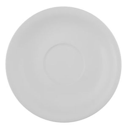 Picture of Hoffman Vertex China Ceramic Argyle Collection Saucers, 6in, Bright White, Case Of 36 Saucers