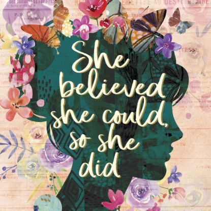 Picture of Willow Creek Press 5-1/2in x 5-1/2in Hardcover Gift Book, She Believed She Could