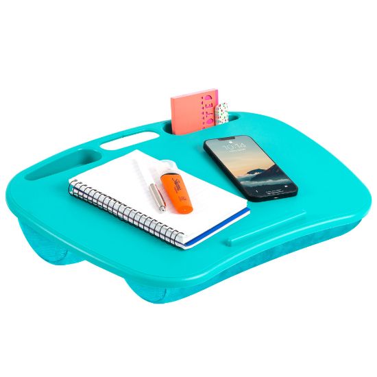 Picture of LapGear MyDesk Lap Desk, 13inH x 17.9inW x 2.6inD, Turquoise