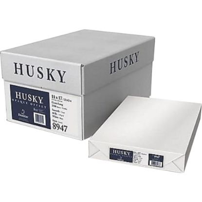 Picture of Domtar Husky Opaque Offset Multi-Use Printer & Copy Paper, 5 Reams, White, Tabloid (11in x 17in), 2500 Sheets Per Case, 60 Lb, 94 Brightness