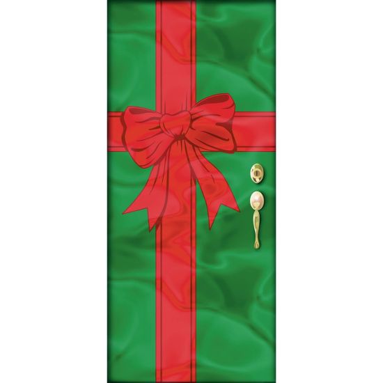 Picture of Amscan Christmas Present Foil Door Decorations, 78in x 36in, Pack Of 3 Decorations