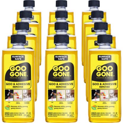 Picture of Goo Gone Gum/Glue Remover - Liquid - 8 fl oz (0.3 quart) - Citrus Scent - 12 / Carton - Orange