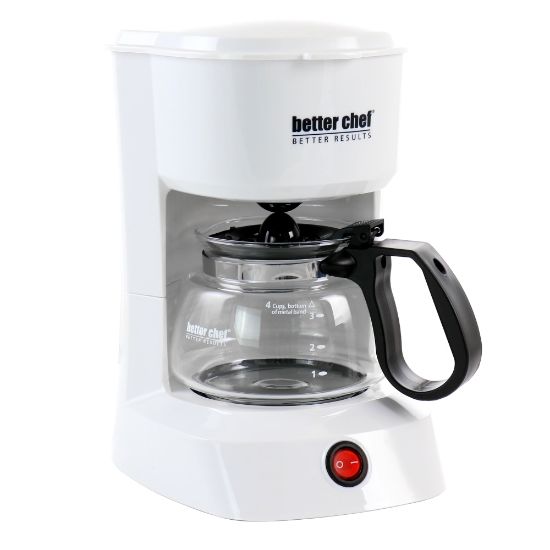 Picture of Better Chef 4-Cup Compact Coffee Maker With Removable Filter Basket, White