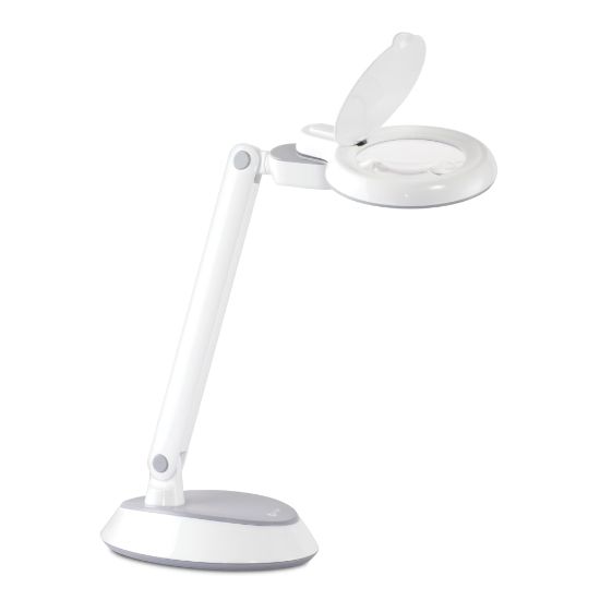 Picture of OttLite Wellness Series Space-Saving LED Magnifier Desk Lamp, 14-3/4inH, White