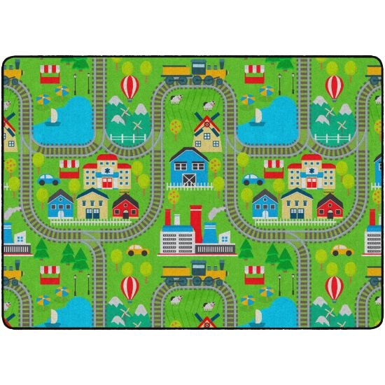 Picture of Flagship Carpets Train Ride Area Rug, 6ftH x 8ft4inW