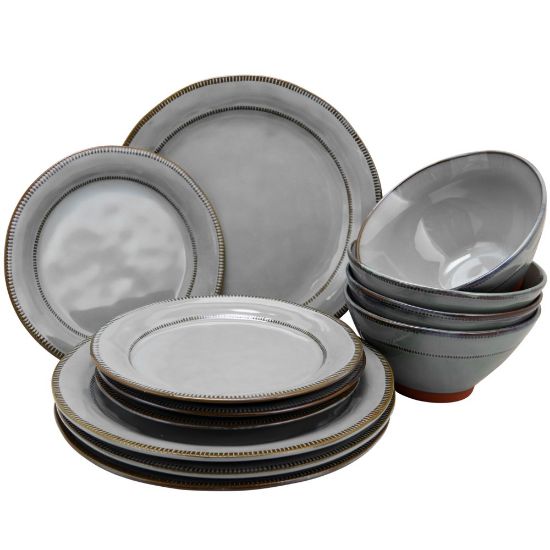 Picture of Gibson Elite Terranea 12-Piece Dinnerware Set, Gray