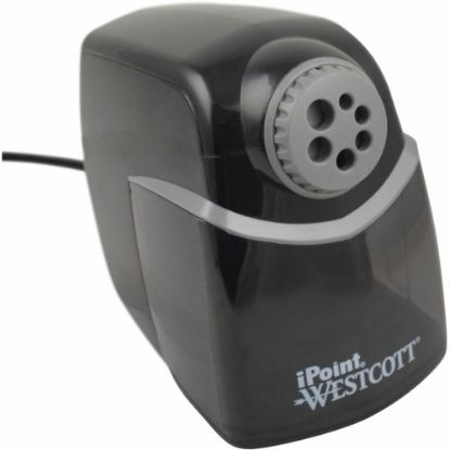 Picture of Westcott iPoint Heavy-Duty Helical School Sharpener, 7-13/16in x 5-13/16in, Gray/Black