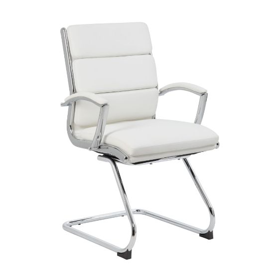 Picture of Boss Office Products Caressoft Guest Chair, White/Chrome