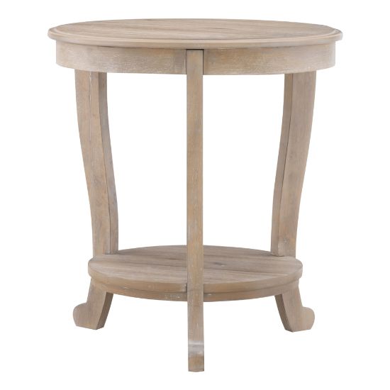 Picture of Powell Heller Side Table With Shelf, 24in x 22in, Natural