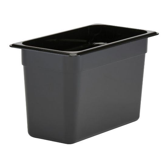 Picture of Cambro Camwear GN 1/3 Size 8in Food Pans, 8inH x 7inW 12-3/4inD, Black, Set Of 6 Pans