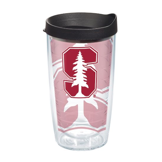 Picture of Tervis Genuine NCAA Tumbler With Lid, Stanford Cardinal, 16 Oz, Clear