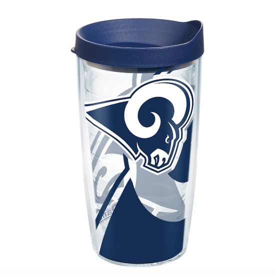 Picture of Tervis NFL Tumbler With Lid, 16 Oz, Los Angeles Rams, Clear