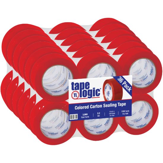 Picture of Tape Logic Carton Sealing Tape, 2in x 110 Yd., Red, Case Of 36