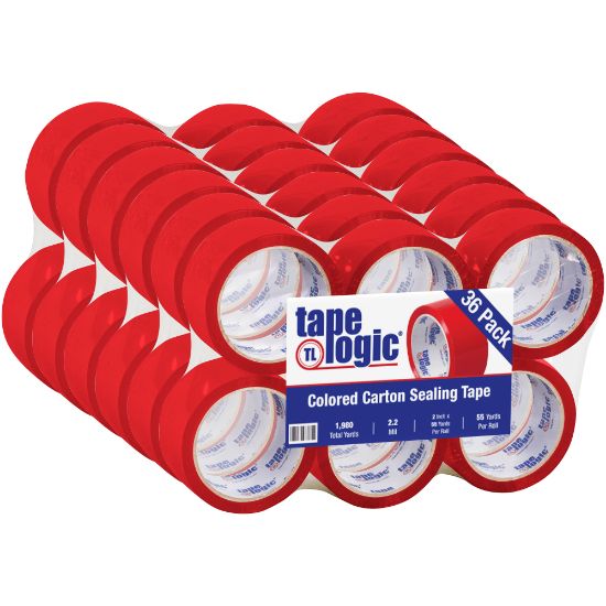 Picture of Tape Logic Carton Sealing Tape, 2in x 55 Yd., Red, Case Of 36