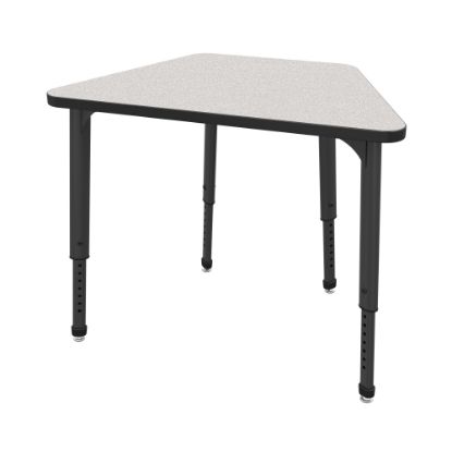 Picture of Marco Group Apex Series Adjustable Trapezoid 36inW Student Desk, Gray Nebula/Black