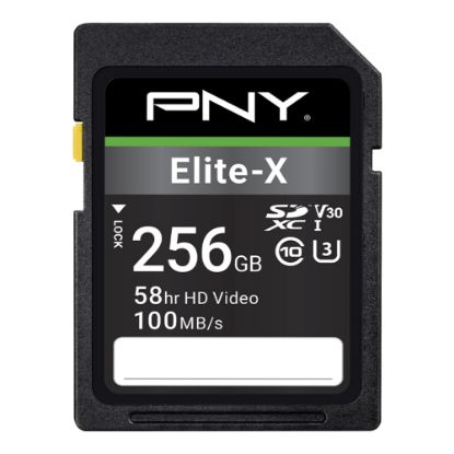 Picture of PNY Elite-X Class 10 U3 V30 SDXC Memory Card, 256GB, P-SD256U3100EX-GE