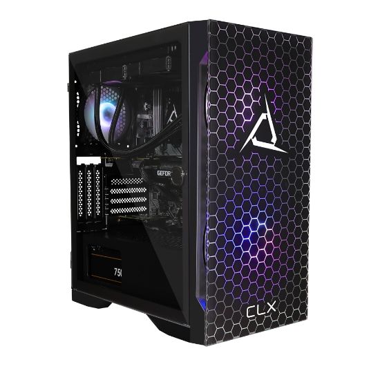 Picture of CLX SET TGMSETRTH1639BM Liquid-Cooled Gaming Desktop PC, AMD Ryzen 7, 16GB Memory, 3TB Hard Drive/500GB Solid State Drive, Windows 10 Home