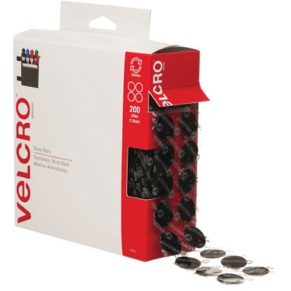 Picture of VELCRO Brand Tape Combo Pack, 3/4in Dots, Black, Case Of 200 Dots