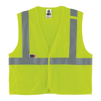 Picture of Ergodyne GloWear Flame-Resistant Hi-Vis Safety Vest, Type R, Class 2, 2X/3X, Lime