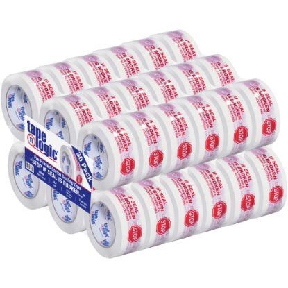 Picture of Tape Logic Pre-Printed Carton Sealing Tape, "Stop If Seal Is Broken", 2in x 110 Yd., Red/White, Case Of 36