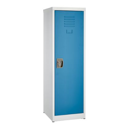 Picture of Alpine Kids' 1-Tier Steel Locker, 48inH x 15inW x 15inD, Blue