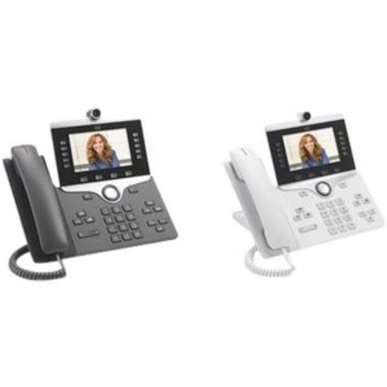 Picture of Cisco 8865 IP Phone - Corded/Cordless - Corded/Cordless - Bluetooth, Wi-Fi - Wall Mountable - Charcoal - 5 x Total Line - VoIP - IEEE 802.11a/b/g/n/ac - Caller ID - SpeakerphoneEnhanced User Connect License