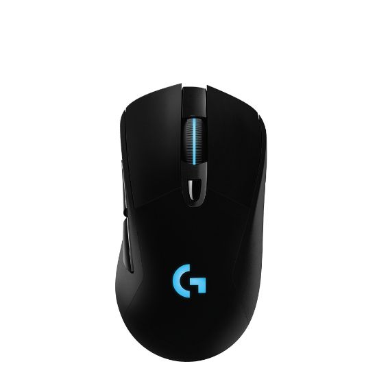 Picture of Logitech G703 LIGHTSPEED Wireless Gaming Mouse with HERO 25K Sensor, LIGHTSYNC RGB, Black