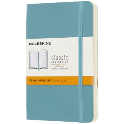 Picture of Moleskine Classic Notebook, Pocket, 3.5in X 5.5in, Ruled, 192 pages, Soft Cover, Reef Blue