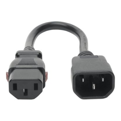 Picture of Eaton Tripp Lite Series Power Extension Cord, Locking C13 to C14 PDU Style - 10A, 250V, 18 AWG, 1 ft. (0.31 m) - Power extension cable - IEC 60320 C14 to power IEC 60320 C13 locking - AC 100-250 V - 10 A - 1 ft - black