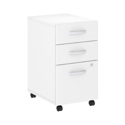 Picture of Bush Business Furniture Studio C 20-1/4inD Vertical 3-Drawer Mobile File Cabinet, White, Delivery