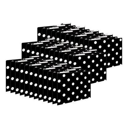 Picture of Barker Creek Tab File Folders, Letter Size, Black & White Dot, Pack Of 36 Folders