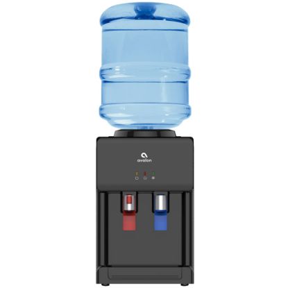 Picture of Avalon Premium Hot/Cold Top Loading Countertop Water Cooler Dispenser With Child Safety Lock. UL/Energy Star Approved- Black