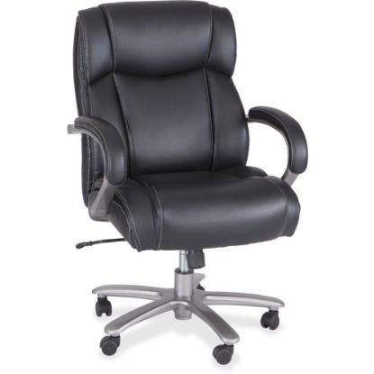 Picture of Safco Big & Tall Bonded Leather Mid-Back Chair, Black