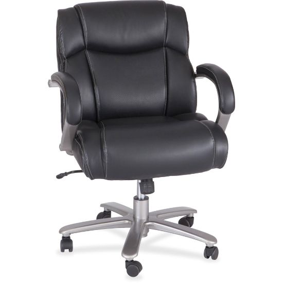 Picture of Safco Big & Tall Bonded Leather Mid-Back Chair, Black