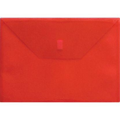 Picture of Lion Letter Recycled File Pocket - 8 1/2in x 11in - 180 Sheet Capacity - Transparent, Red - 20% Recycled - 1 Each